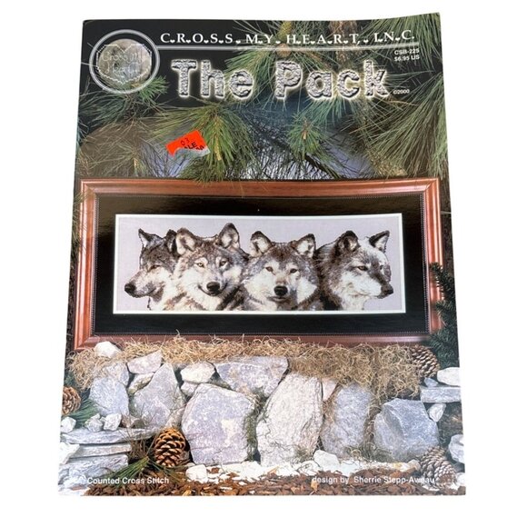 CROSS My Heart Inc. Wolf Cross Stitch Pattern Booklet By Sherrie Stepp-Aweau - Picture 1 of 3